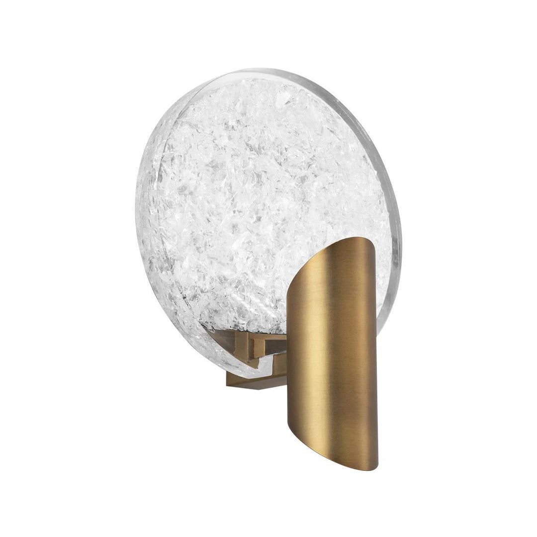 Aged brass finish wall sconce, by Modern Forms, for hallway or living room