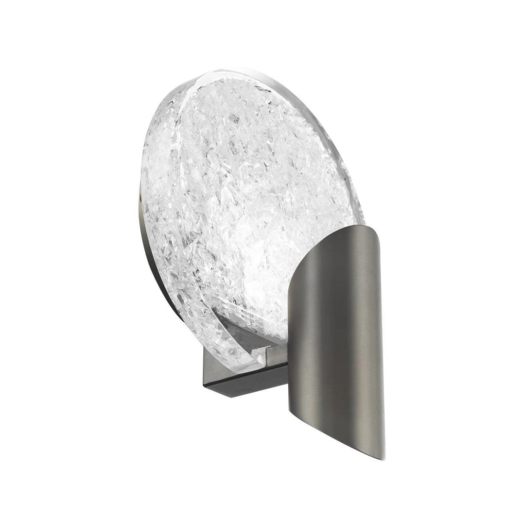 Antique nickel finish wall sconce, by Modern Forms, for hallway or living room