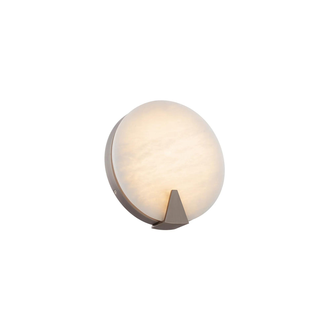 Antique nickel finish wall sconce, by Modern Forms, for hallway or living room