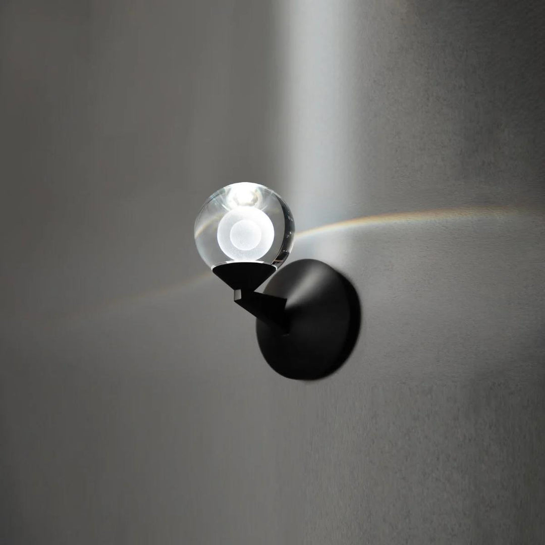 Black finish wall sconce, by Modern Forms, for hallway or living room