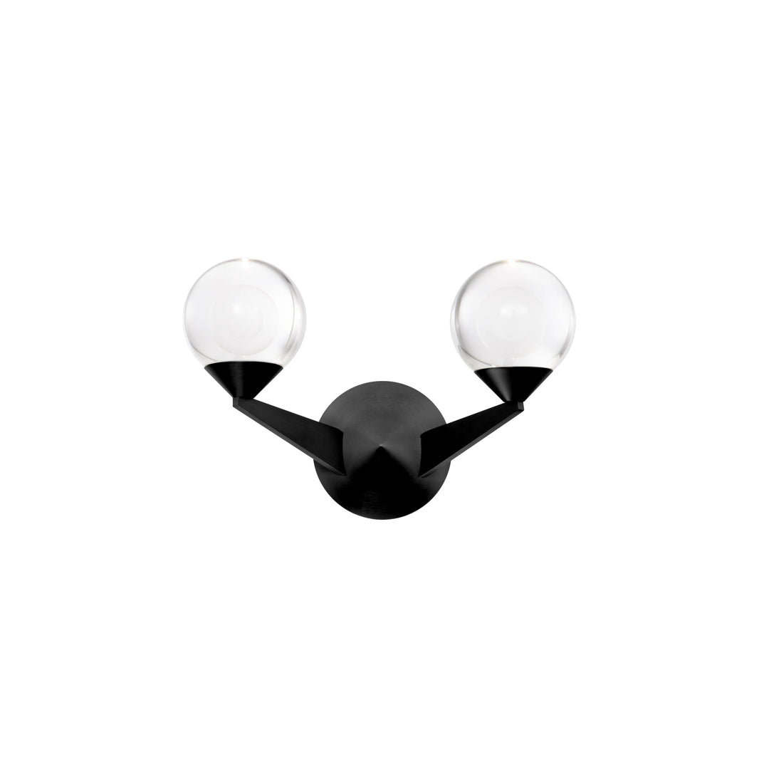 Black finish wall sconce, by Modern Forms, for hallway or living room