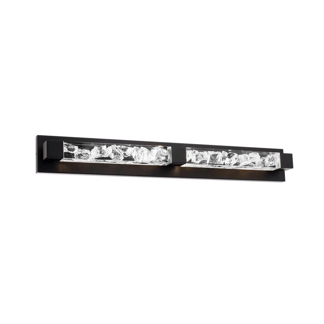 Black finish vanity light, by Modern Forms, for bathroom