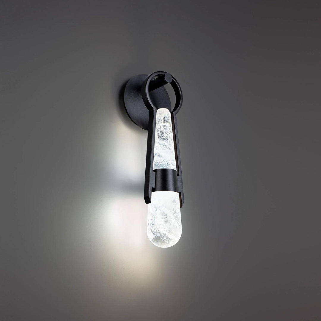 Black finish wall sconce, by Modern Forms, for hallway or living room