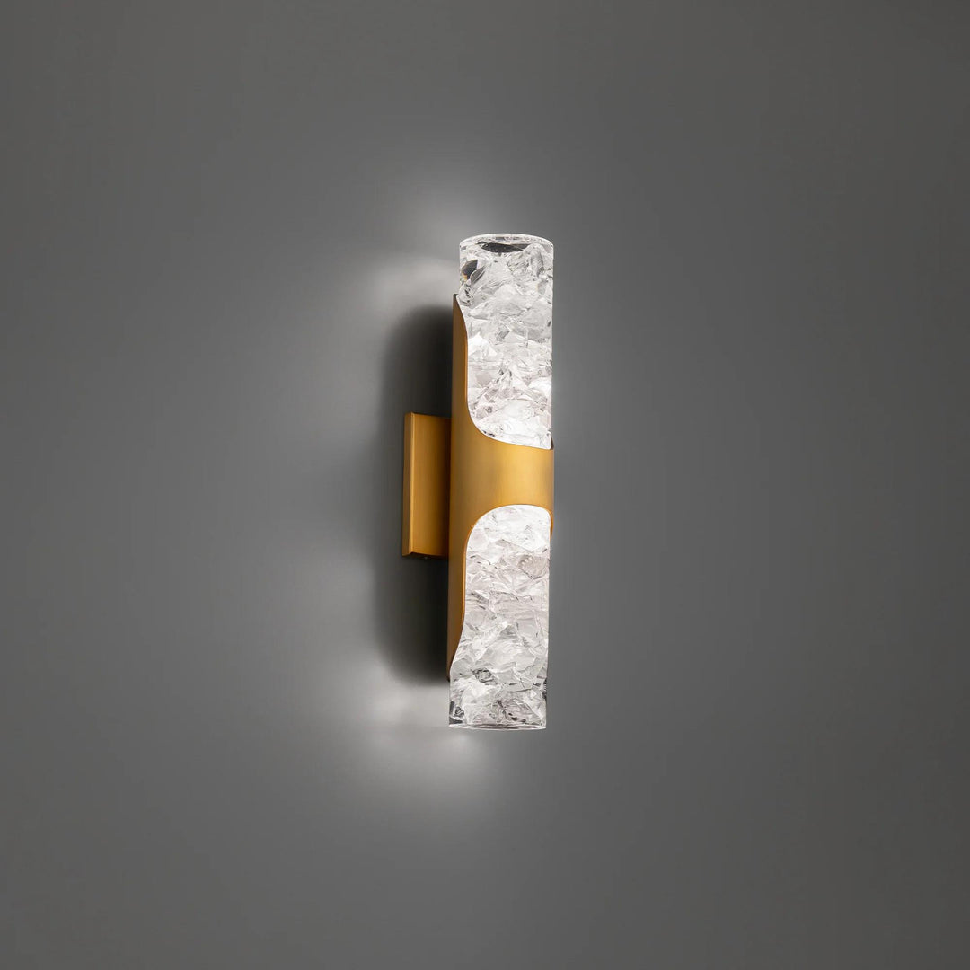 Aged brass finish wall sconce, by Modern Forms, for hallway or living room