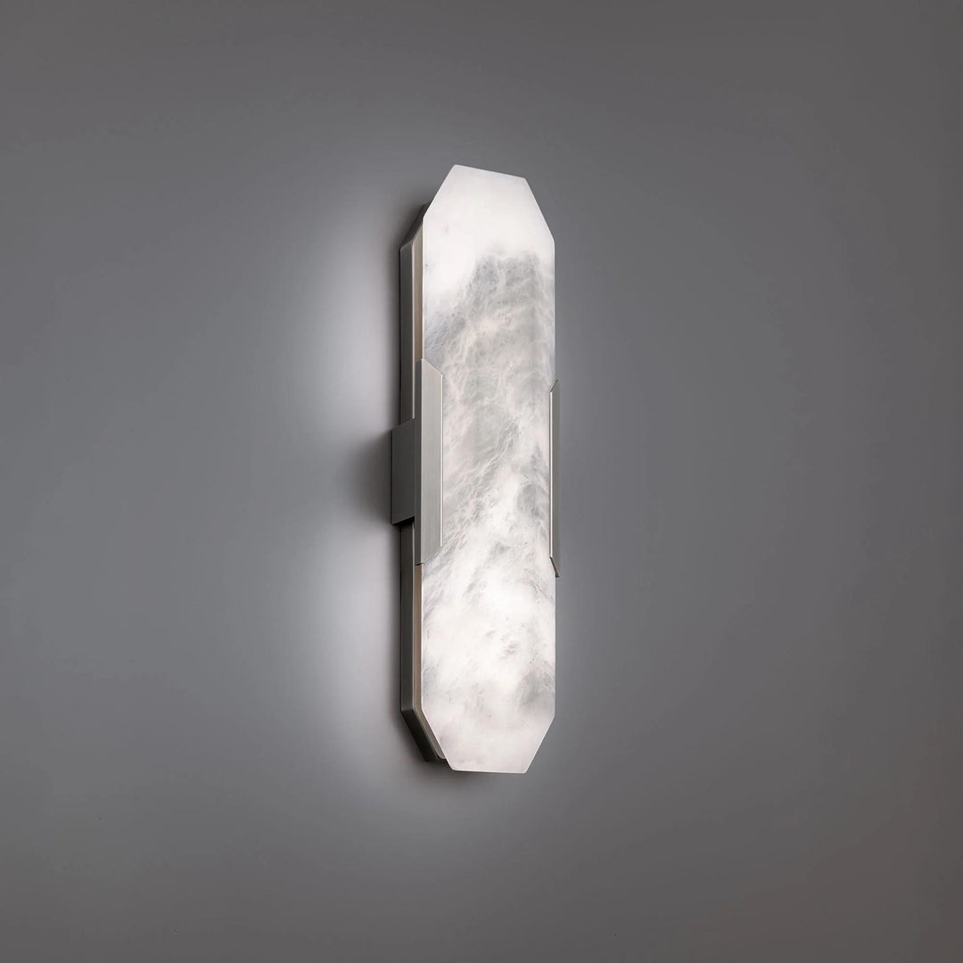 Antique nickel finish wall sconce, by Modern Forms, for hallway or living room
