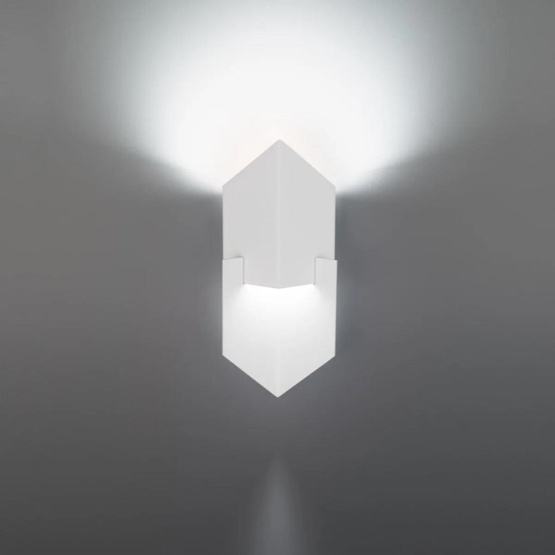 White finish wall sconce, by Modern Forms, for hallway or living room