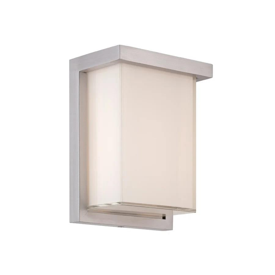 Brushed aluminum finish wall sconce, by Modern Forms, for hallway or living room