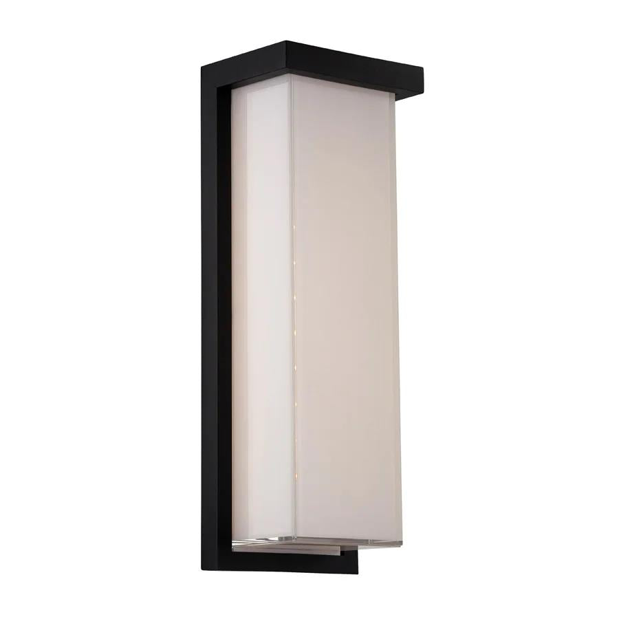 Black finish wall sconce, by Modern Forms, for hallway or living room