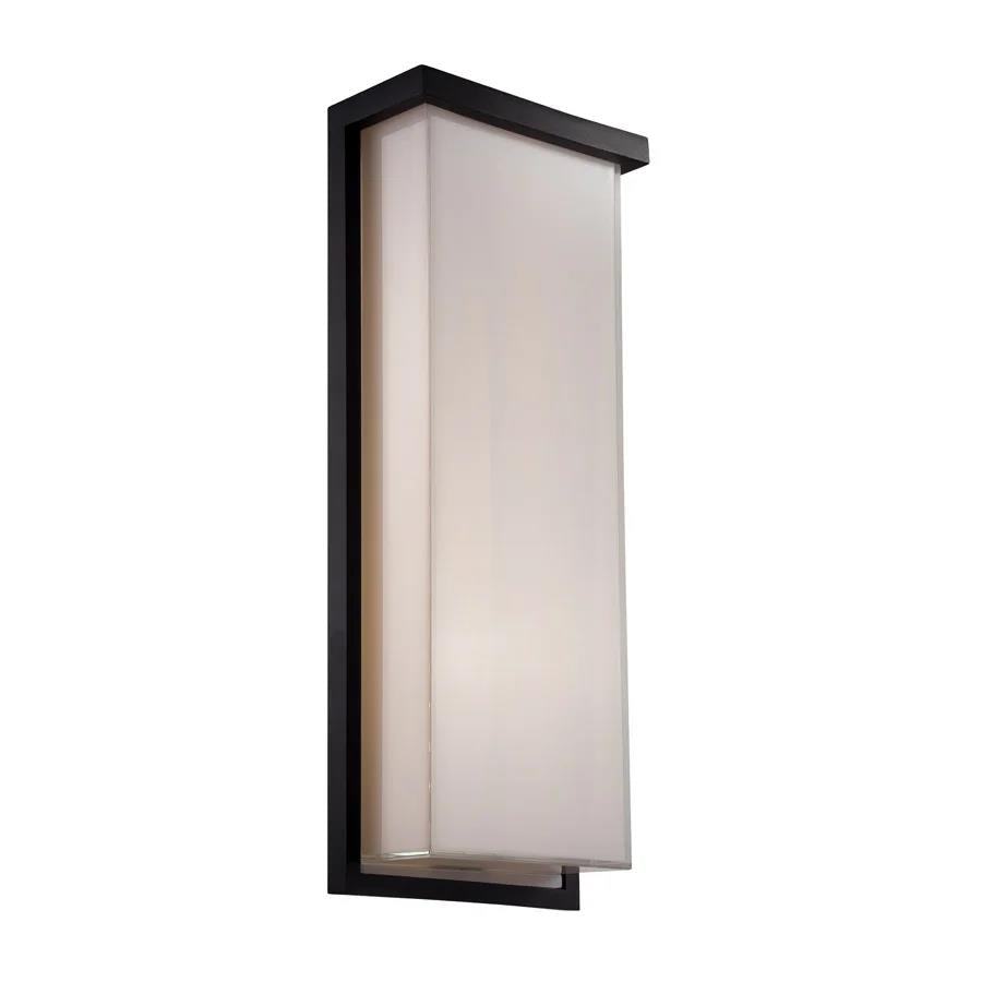 Black finish wall sconce, by Modern Forms, for hallway or living room