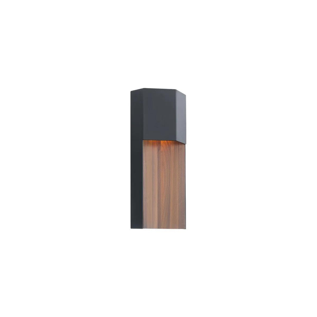 Black/dark walnut finish wall sconce, by Modern Forms, for hallway or living room