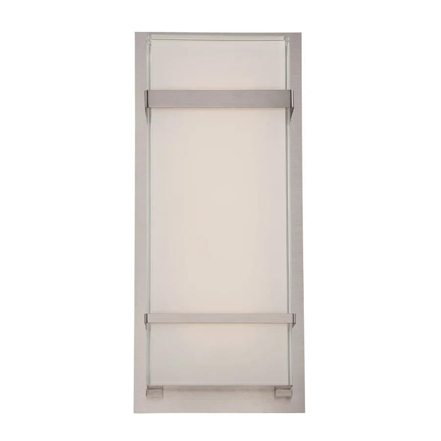 Stainless steel finish wall sconce, by Modern Forms, for hallway or living room
