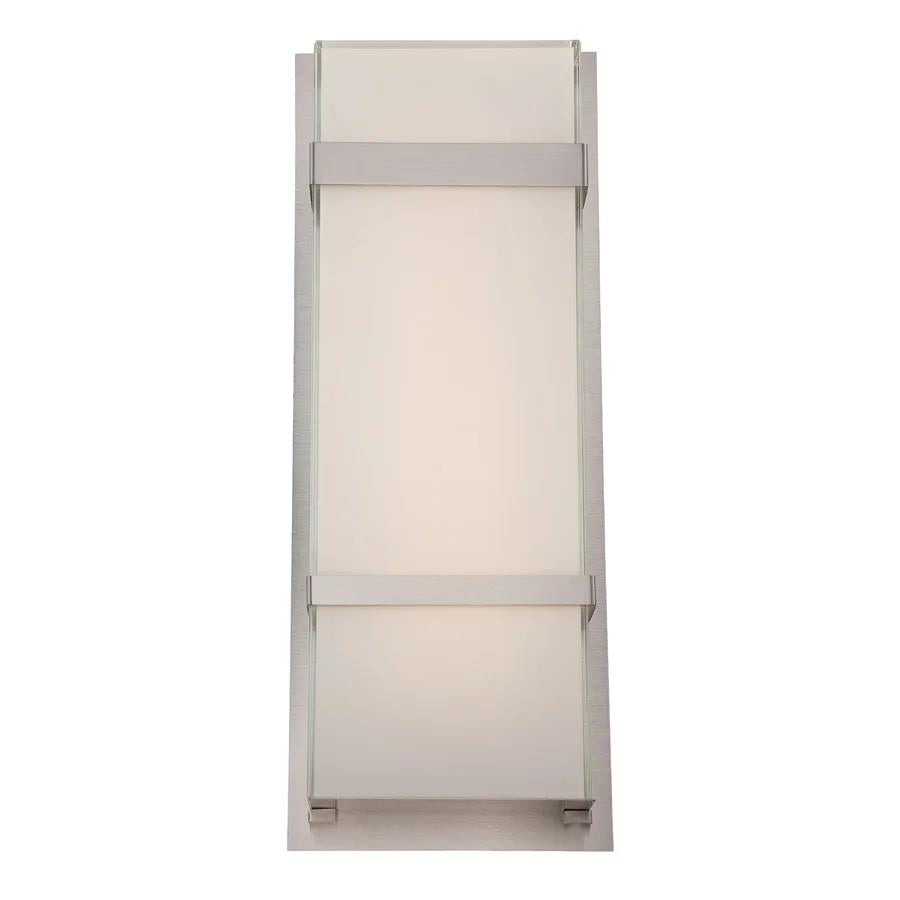 Stainless steel finish wall sconce, by Modern Forms, for hallway or living room