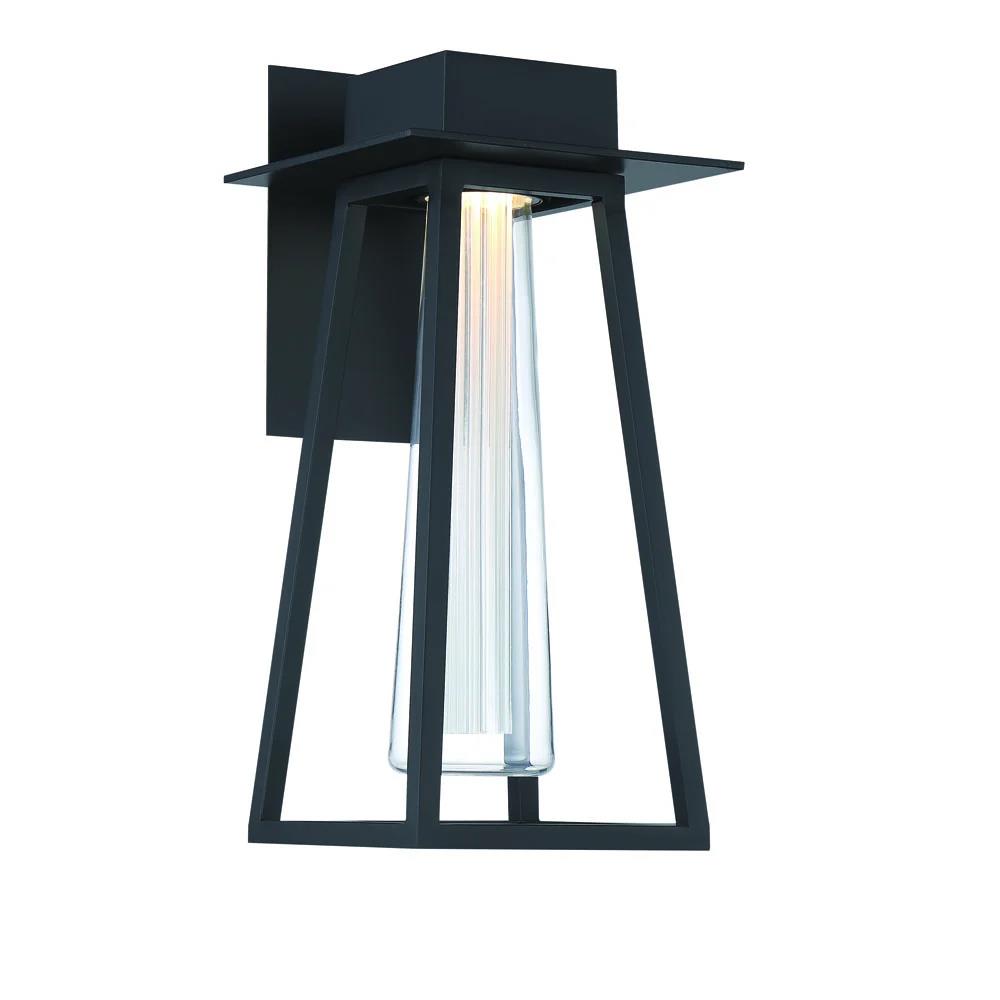 Black finish wall sconce, by Modern Forms, for hallway or living room