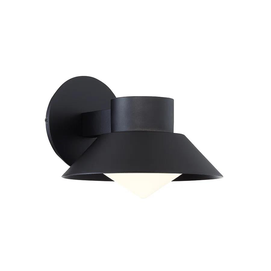 Black finish wall sconce, by Modern Forms, for hallway or living room