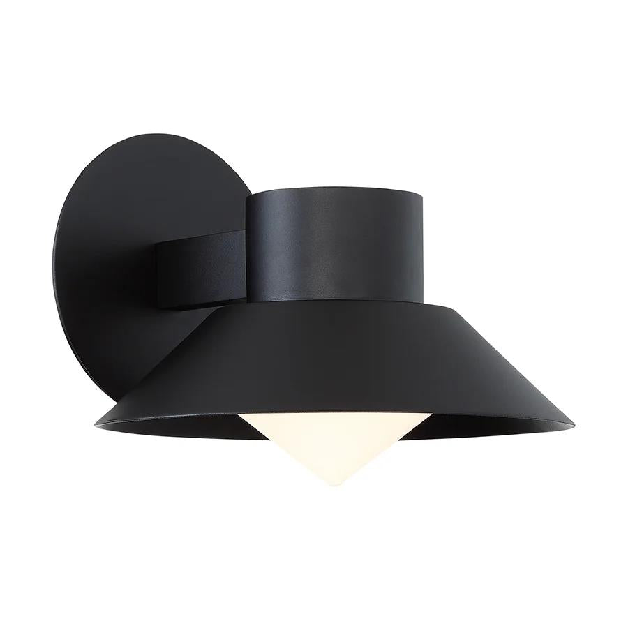 Black finish wall sconce, by Modern Forms, for hallway or living room