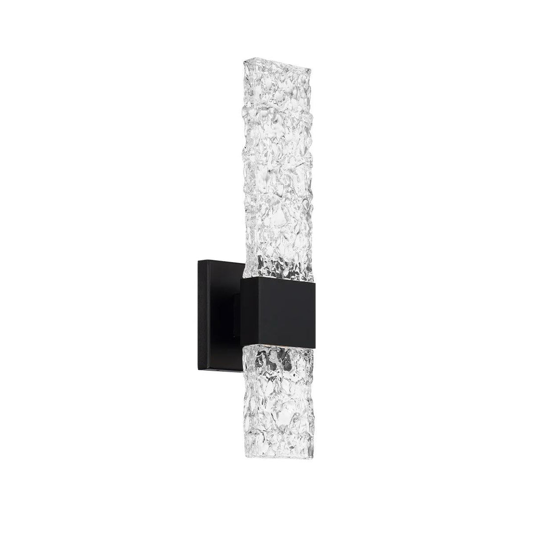 Black finish wall sconce, by Modern Forms, for hallway or living room