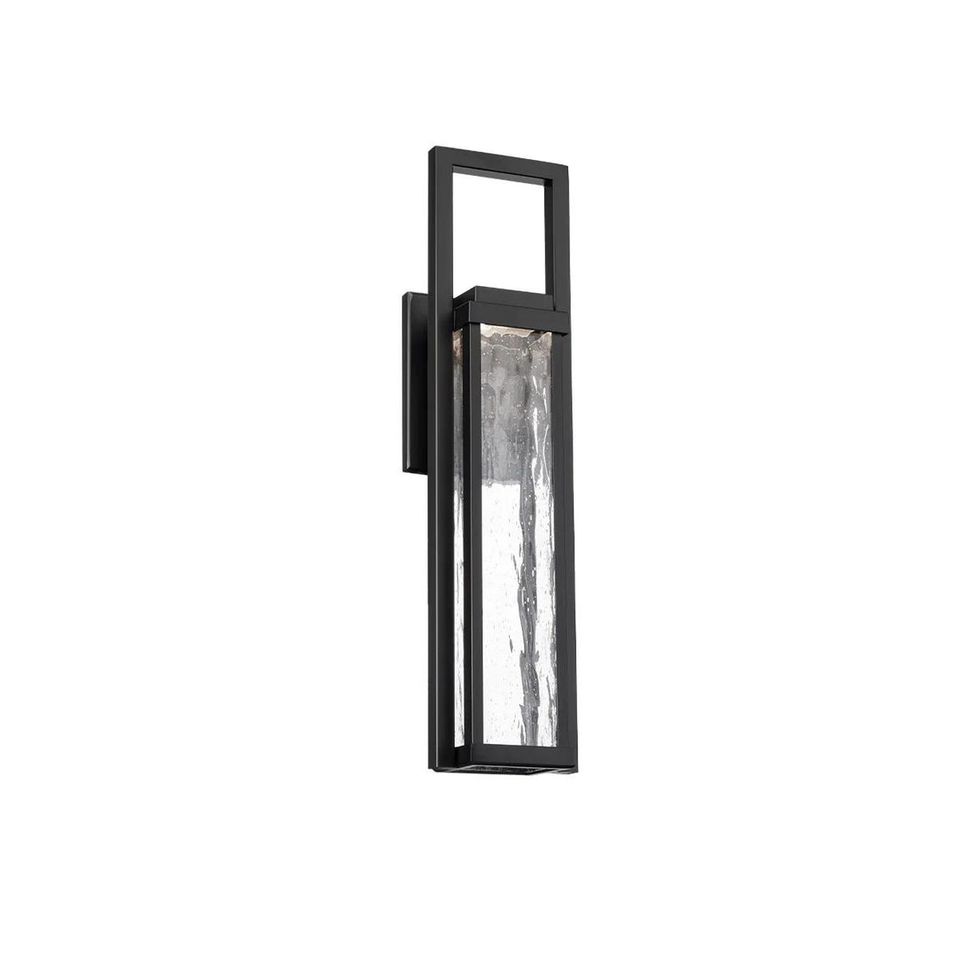 Black finish wall sconce, by Modern Forms, for hallway or living room