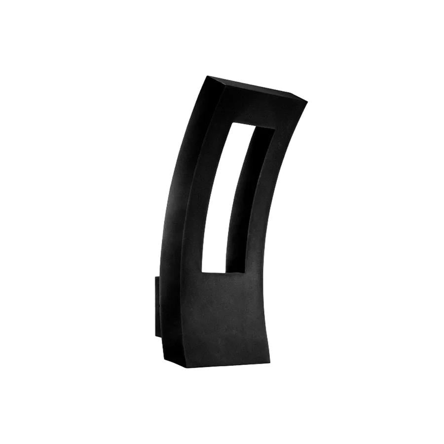 Black finish wall sconce, by Modern Forms, for hallway or living room