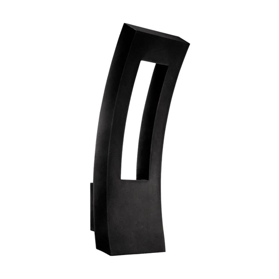 Black finish wall sconce, by Modern Forms, for hallway or living room