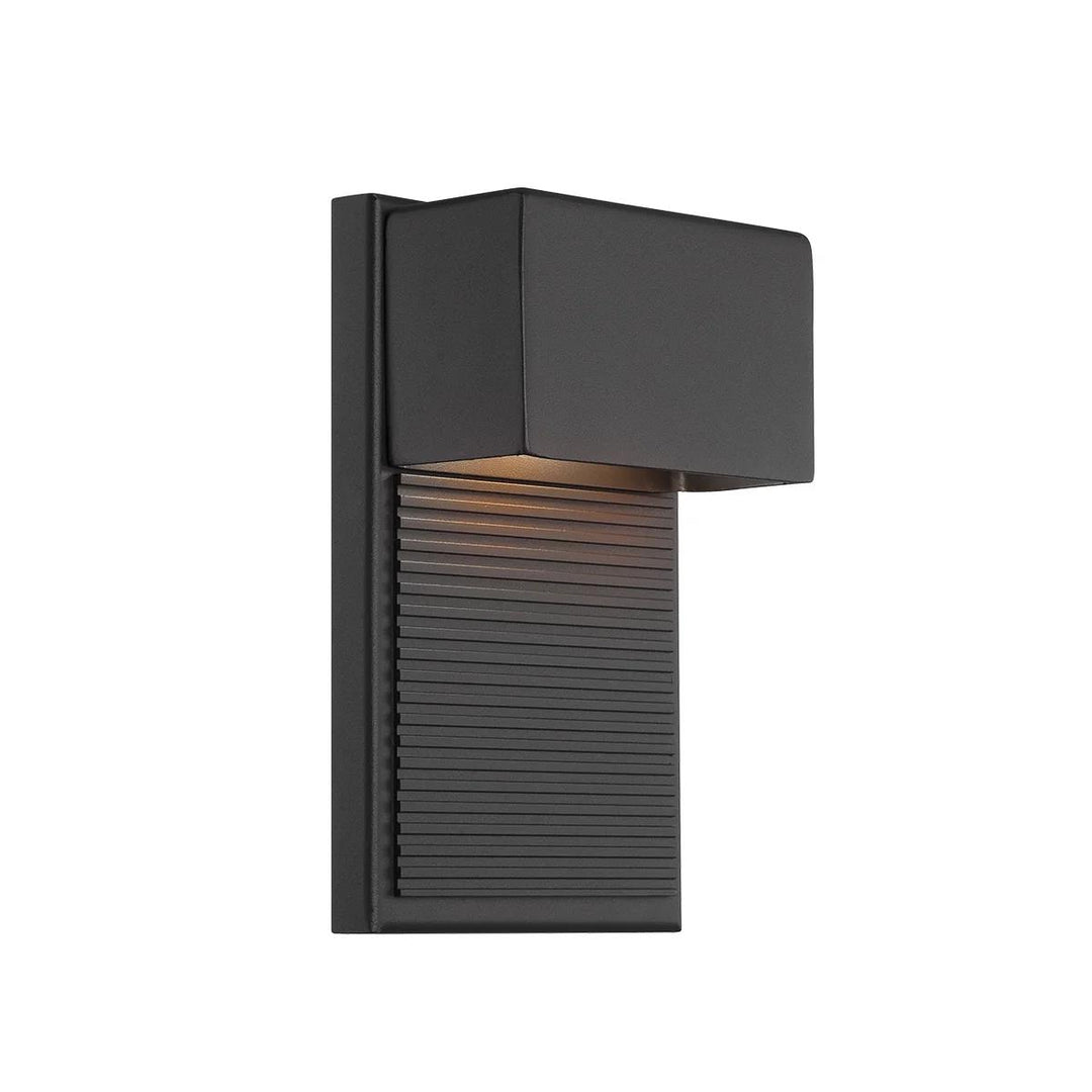 Black finish wall sconce, by Modern Forms, for hallway or living room