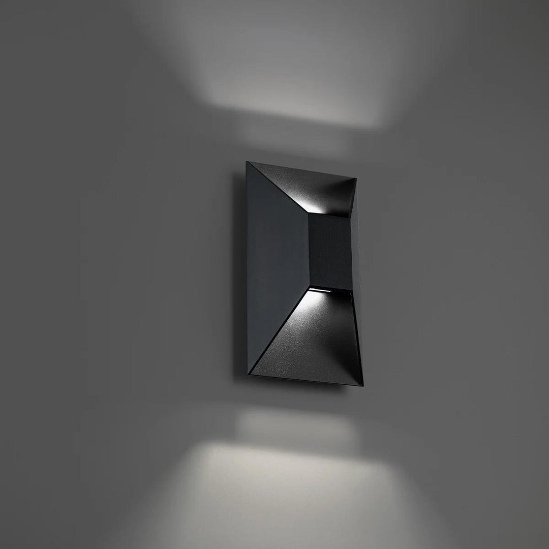Black finish wall sconce, by Modern Forms, for hallway or living room