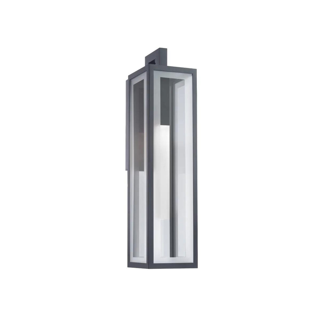 Black finish wall sconce, by Modern Forms, for hallway or living room