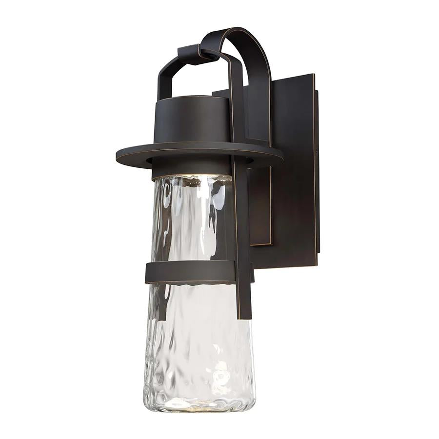 Oil rubbed bronze finish wall sconce, by Modern Forms, for hallway or living room