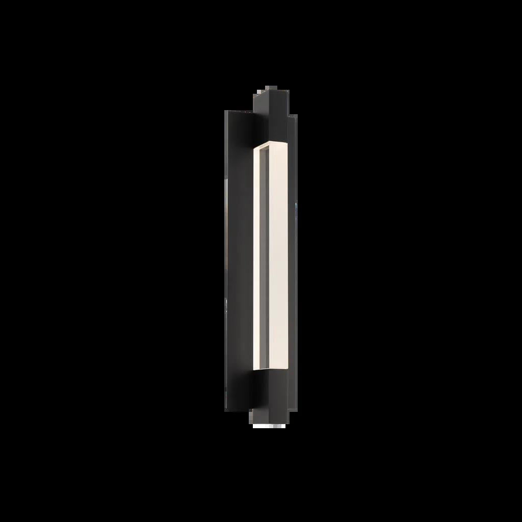 Black finish wall sconce, by Modern Forms, for hallway or living room