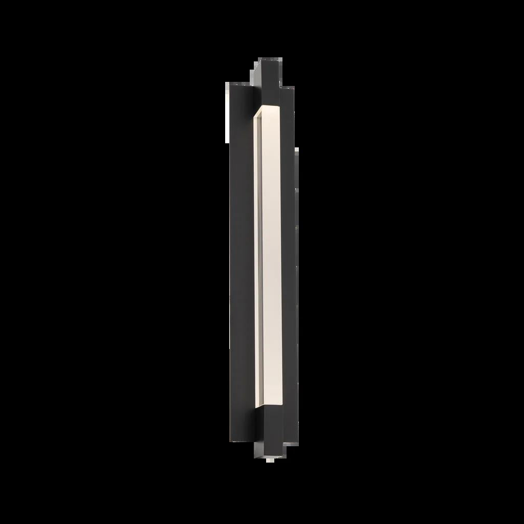 Black finish wall sconce, by Modern Forms, for hallway or living room
