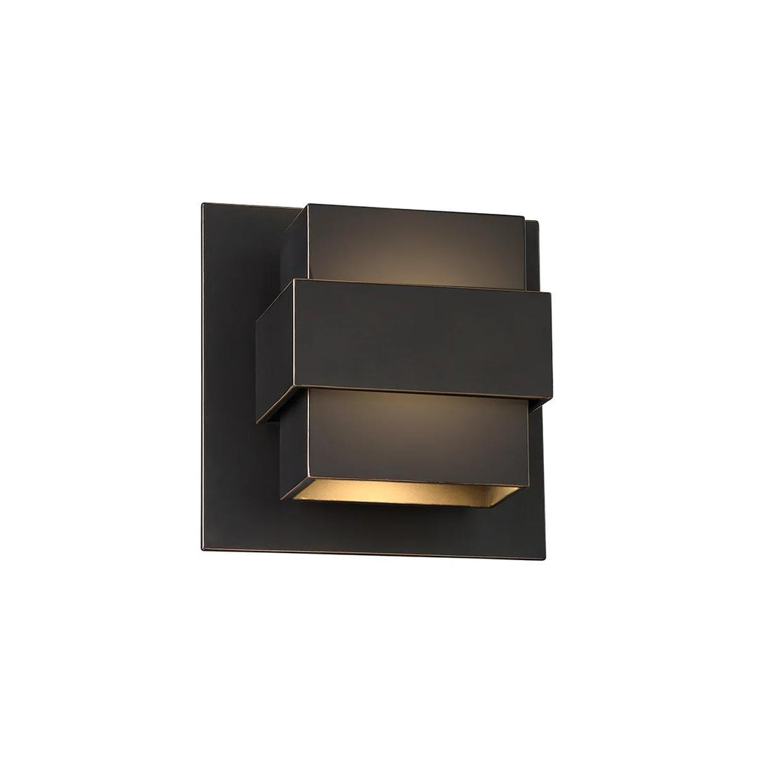 Oil rubbed bronze finish wall sconce, by Modern Forms, for hallway or living room