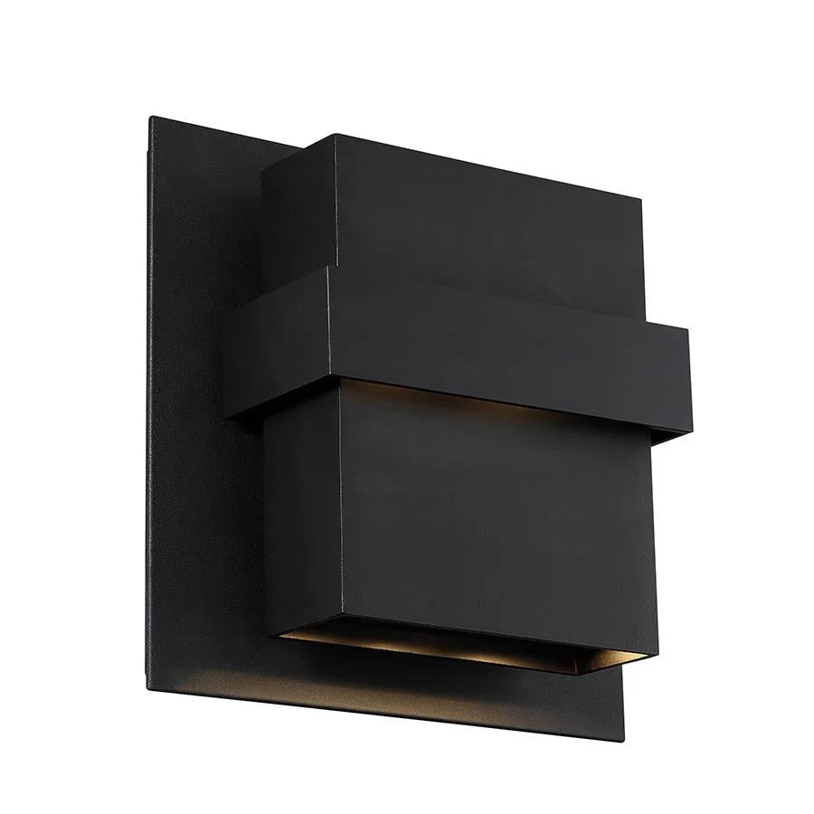 Black finish wall sconce, by Modern Forms, for hallway or living room
