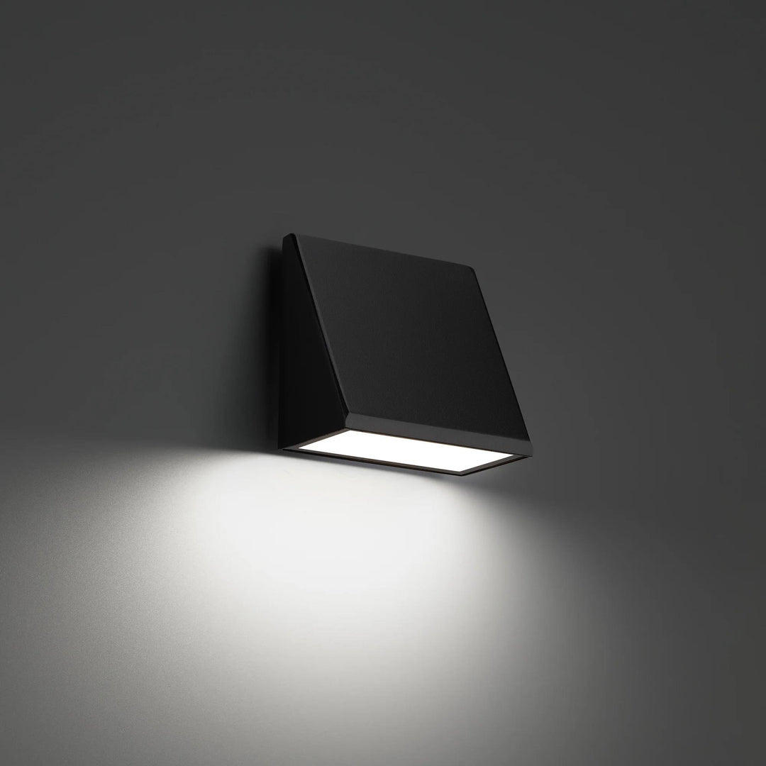 Black finish wall sconce, by Modern Forms, for hallway or living room