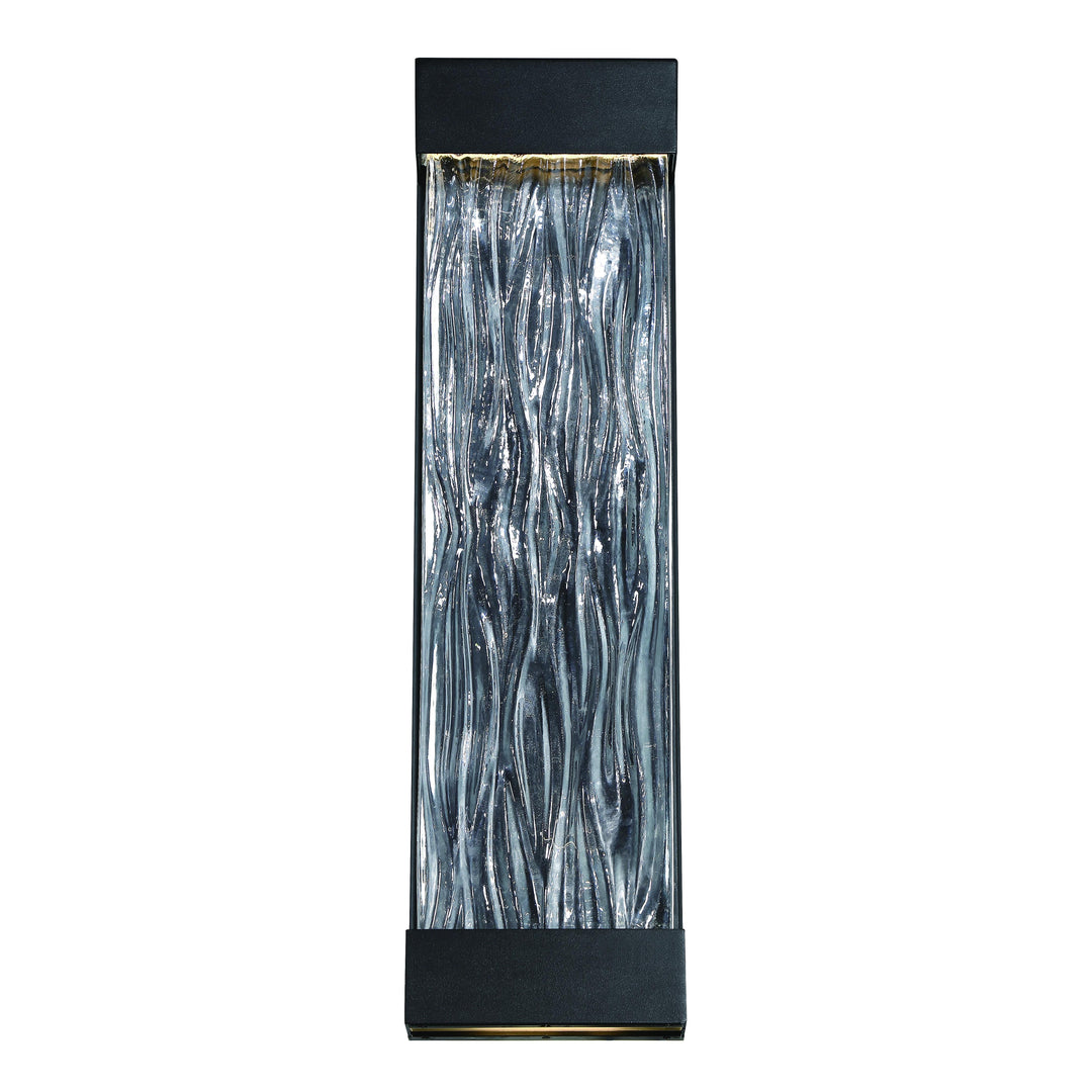 Black finish wall sconce, by Modern Forms, for hallway or living room