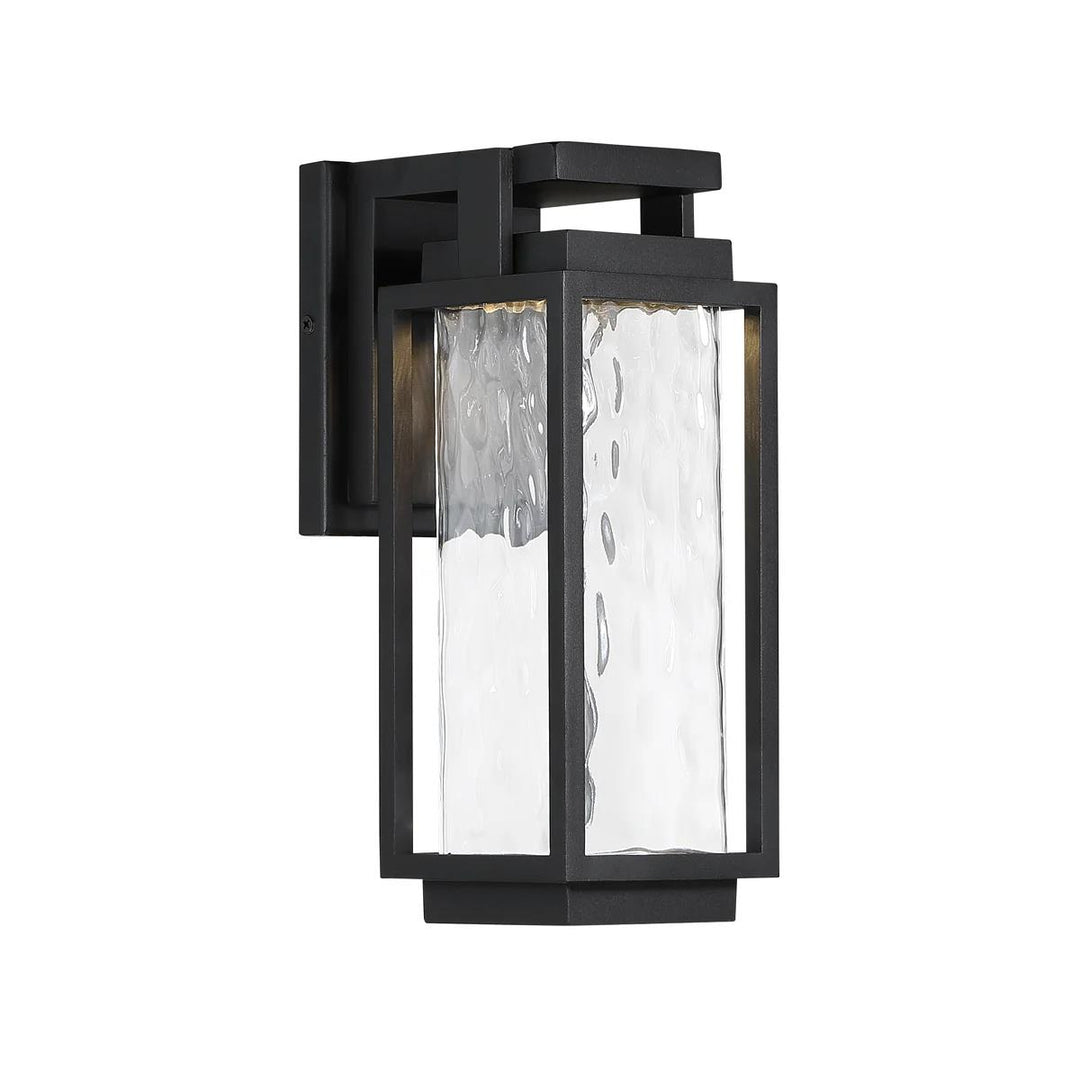 Black finish wall sconce, by Modern Forms, for hallway or living room