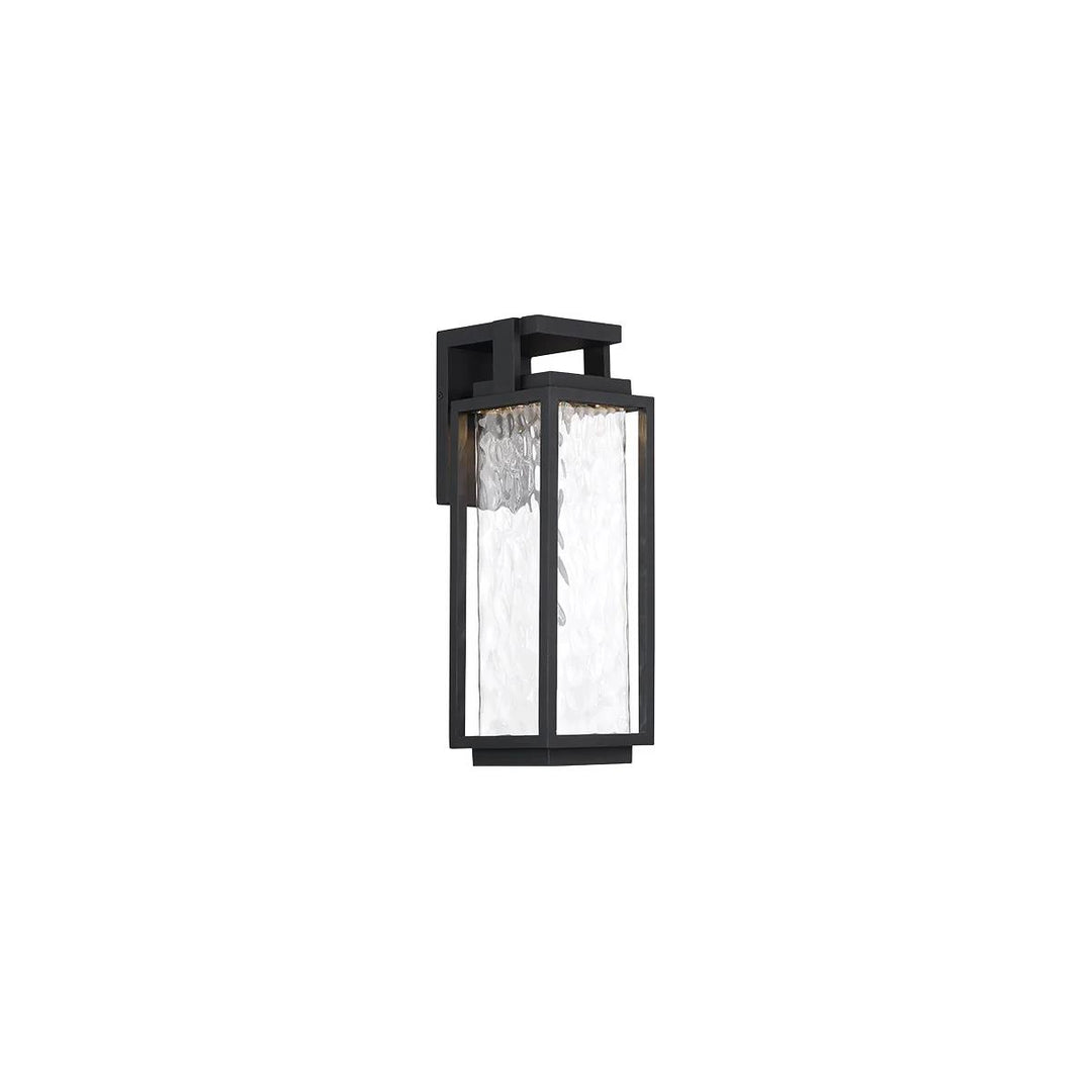Black finish wall sconce, by Modern Forms, for hallway or living room