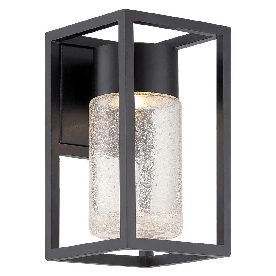 Black finish wall sconce, by Modern Forms, for hallway or living room