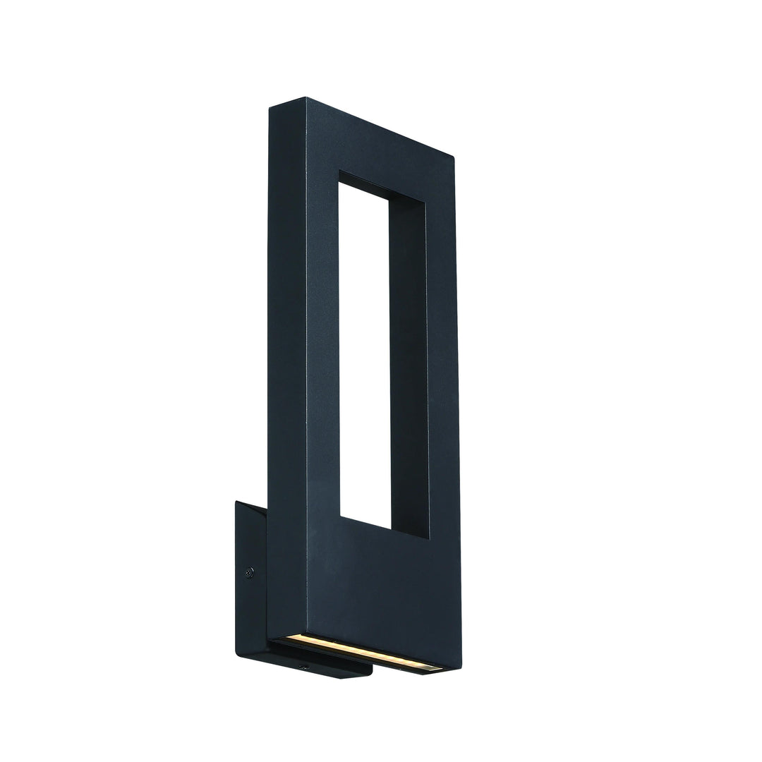 Black finish wall sconce, by Modern Forms, for hallway or living room