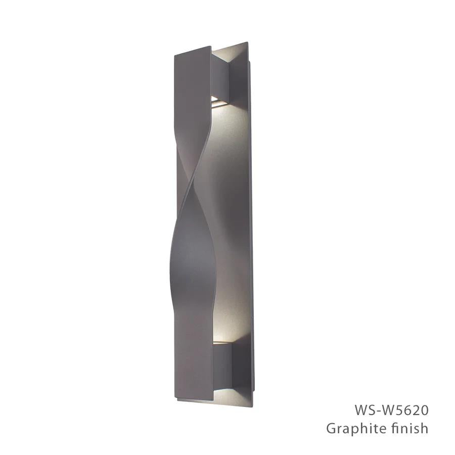 Graphite finish wall sconce, by Modern Forms, for hallway or living room