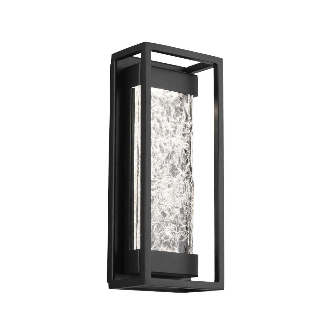 Black finish wall sconce, by Modern Forms, for hallway or living room