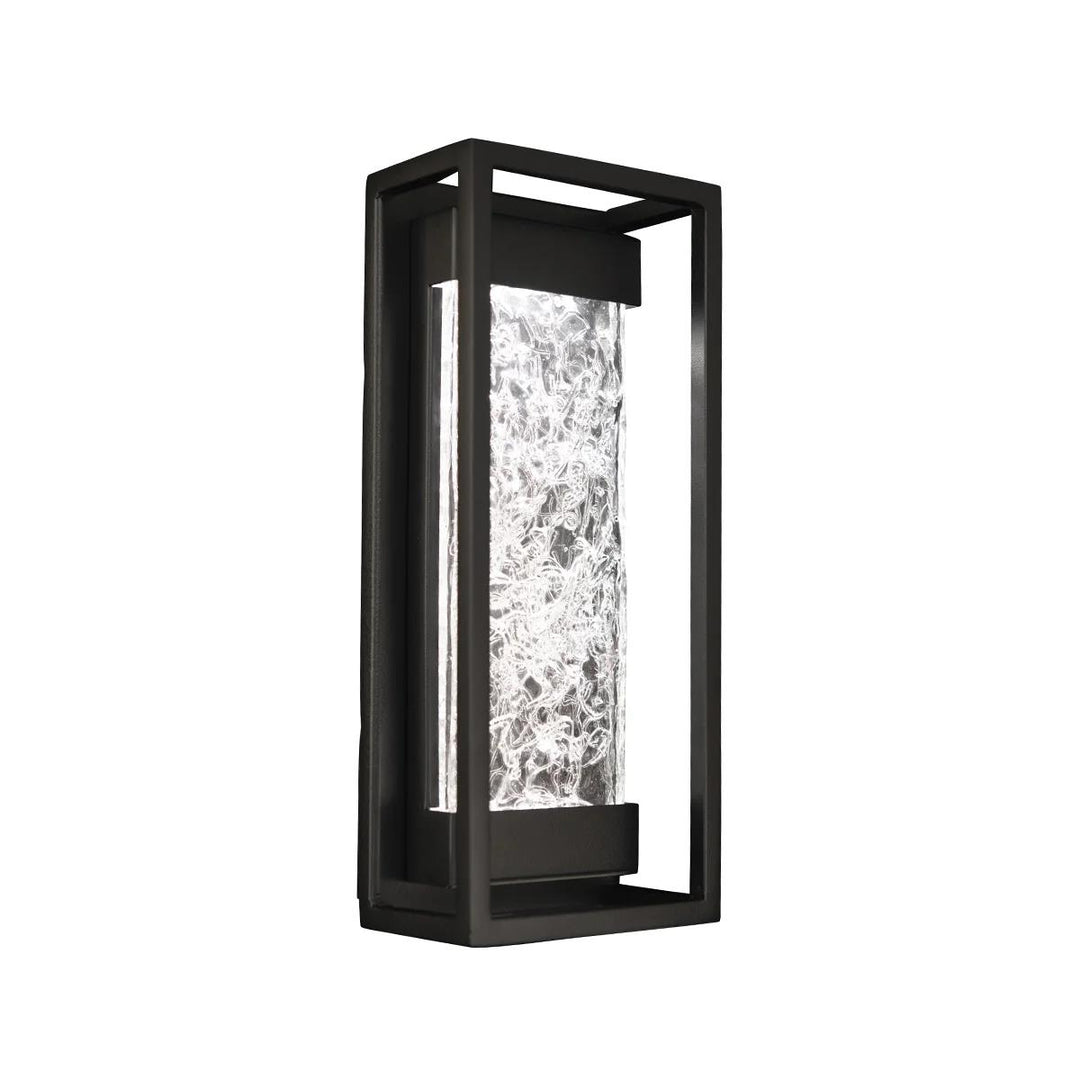 Black finish wall sconce, by Modern Forms, for hallway or living room