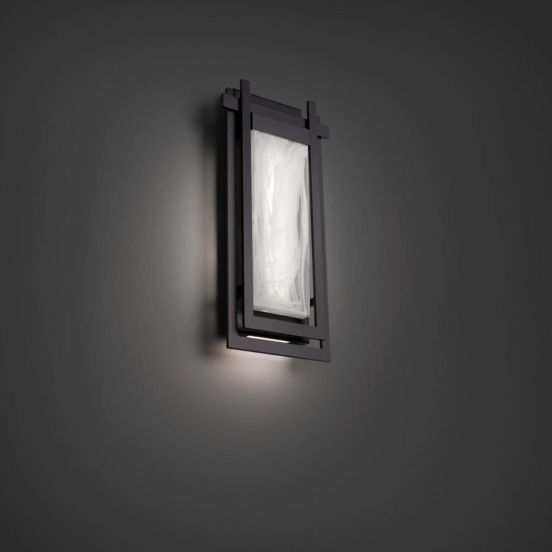 Black finish wall sconce, by Modern Forms, for hallway or living room