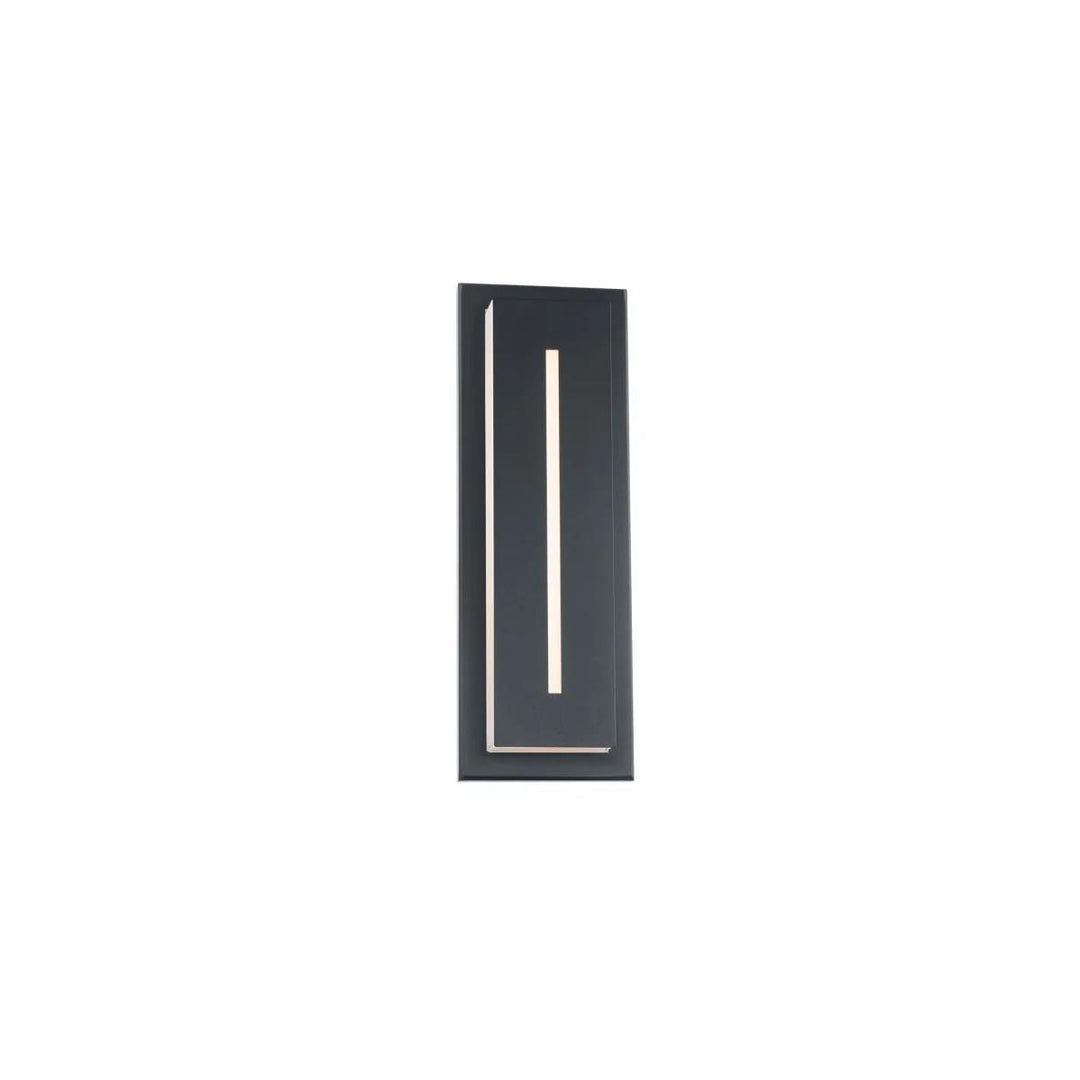 Black finish wall sconce, by Modern Forms, for hallway or living room