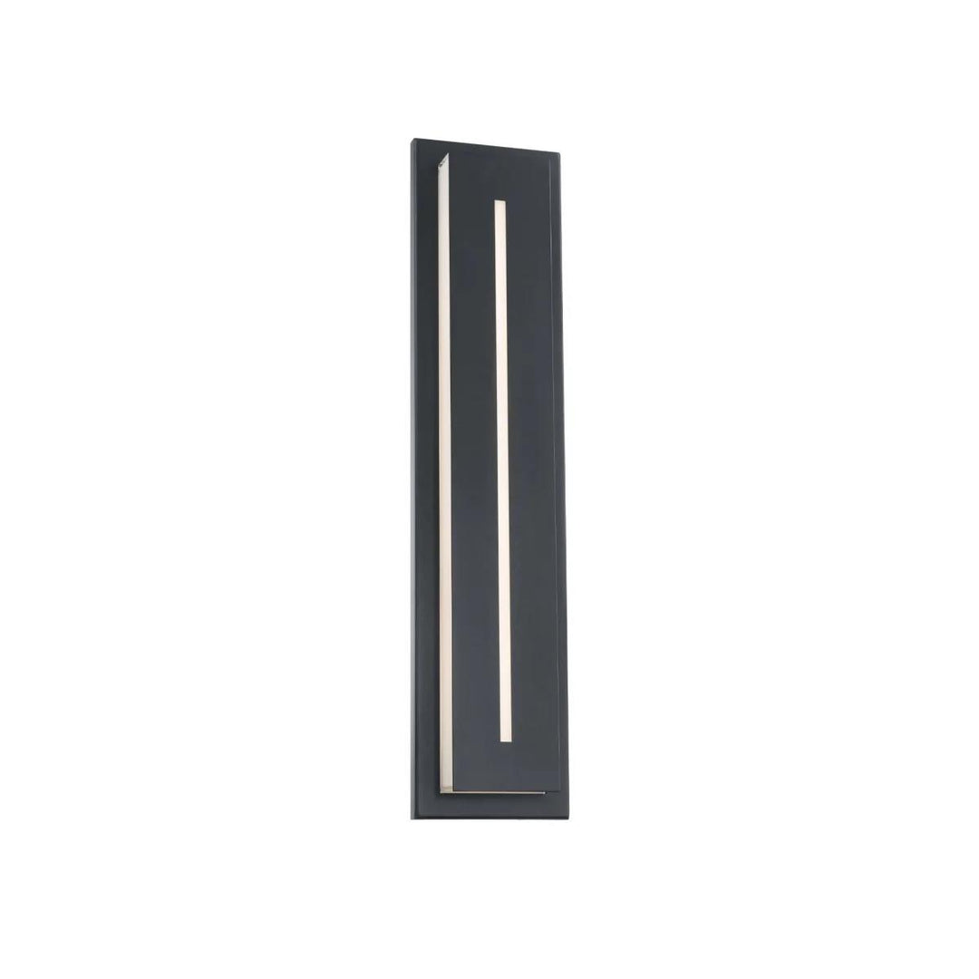 Black finish wall sconce, by Modern Forms, for hallway or living room