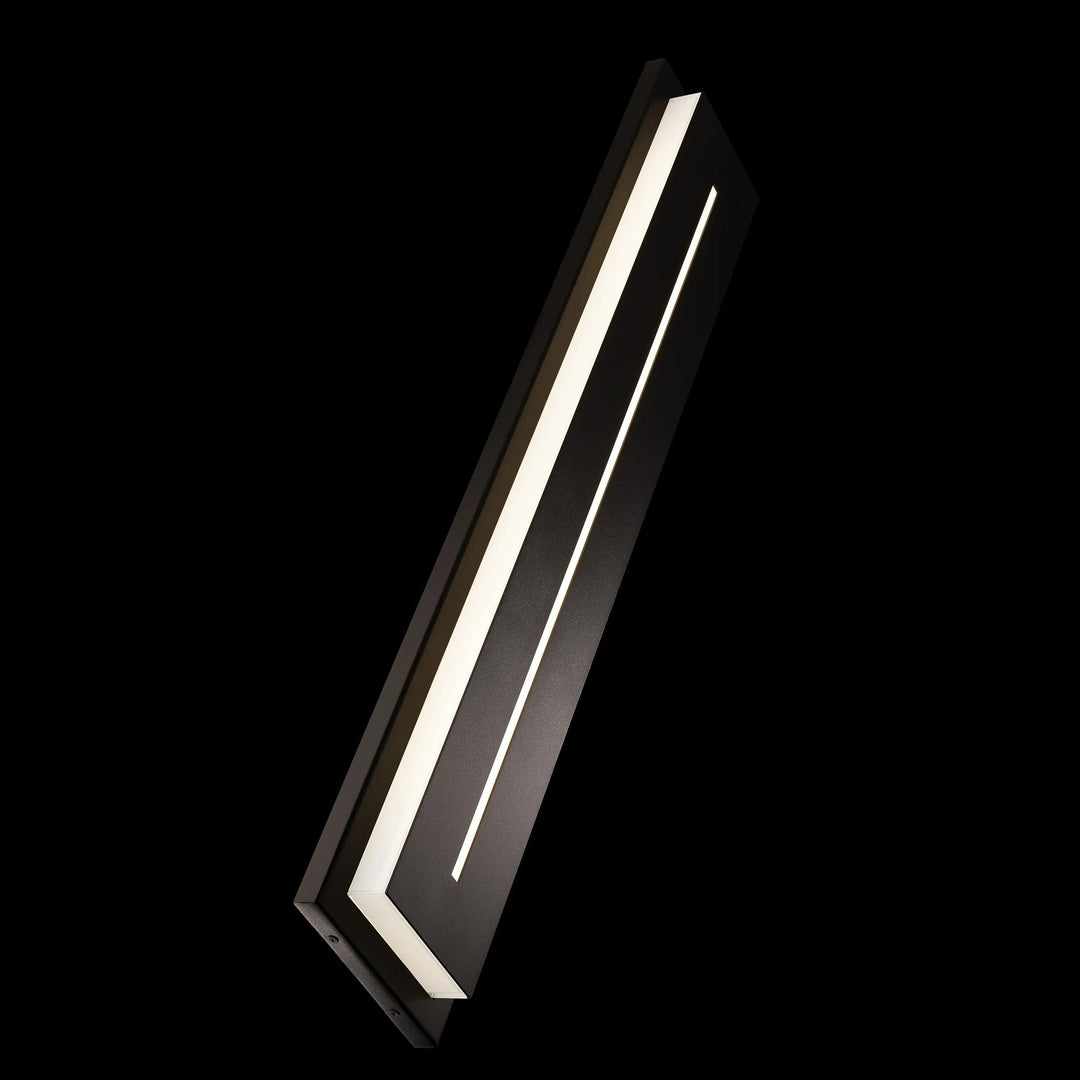Black finish wall sconce, by Modern Forms, for hallway or living room