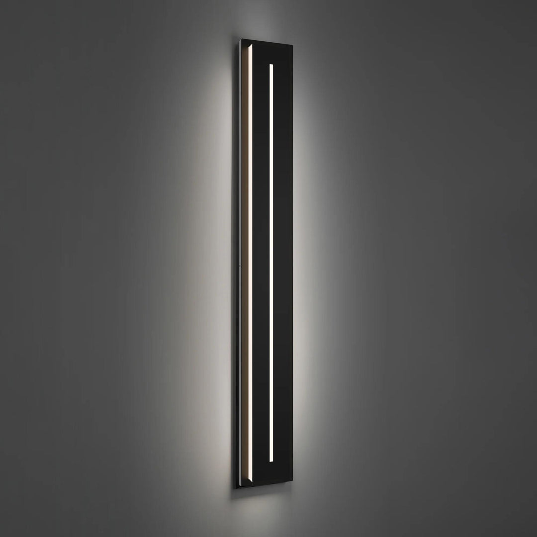 Black finish wall sconce, by Modern Forms, for hallway or living room