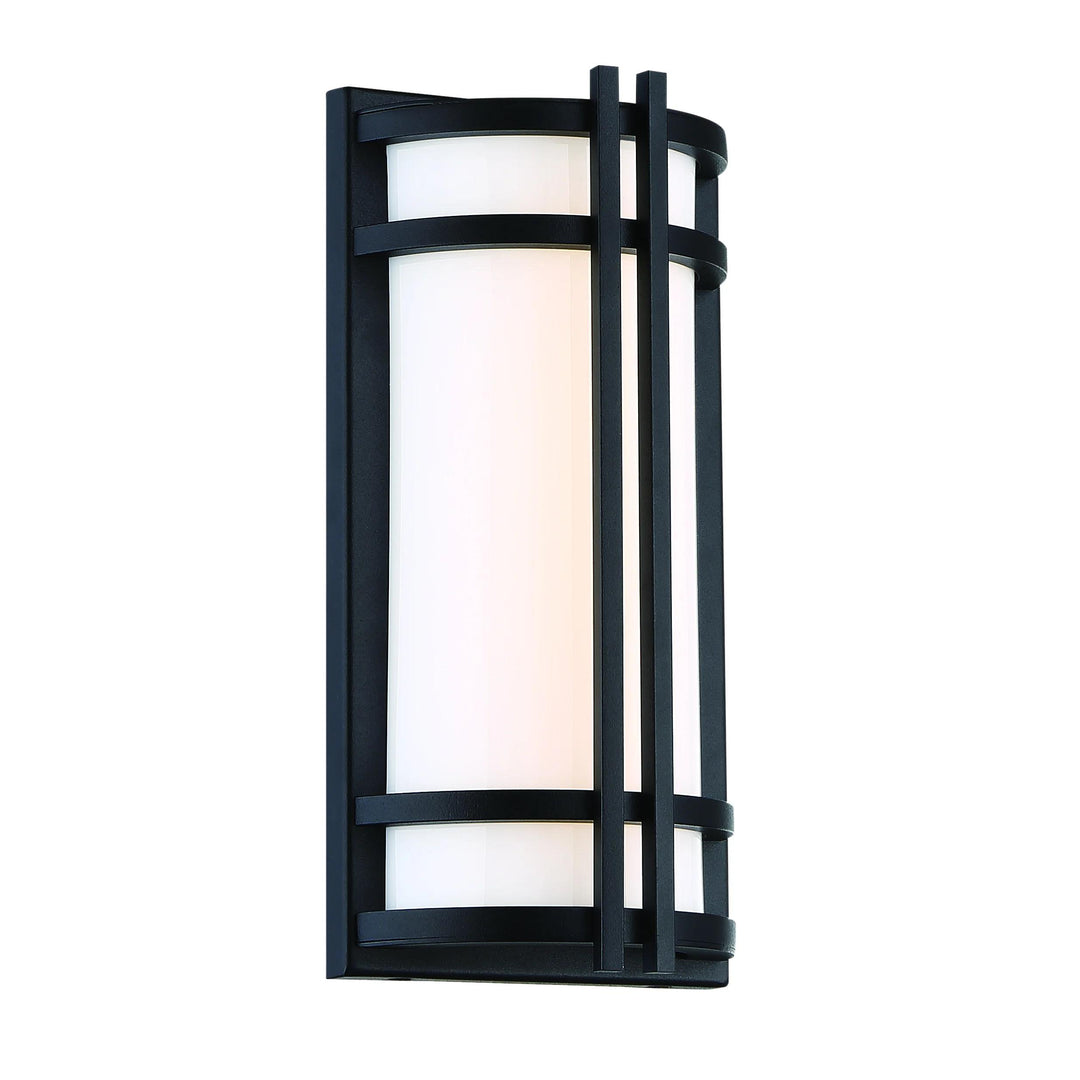 Black finish wall sconce, by Modern Forms, for hallway or living room