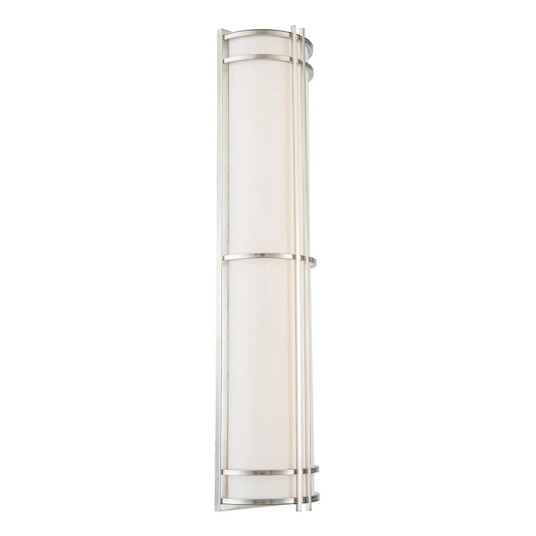 Stainless steel finish wall sconce, by Modern Forms, for hallway or living room