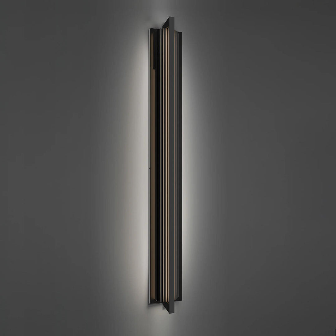 Black finish wall sconce, by Modern Forms, for hallway or living room
