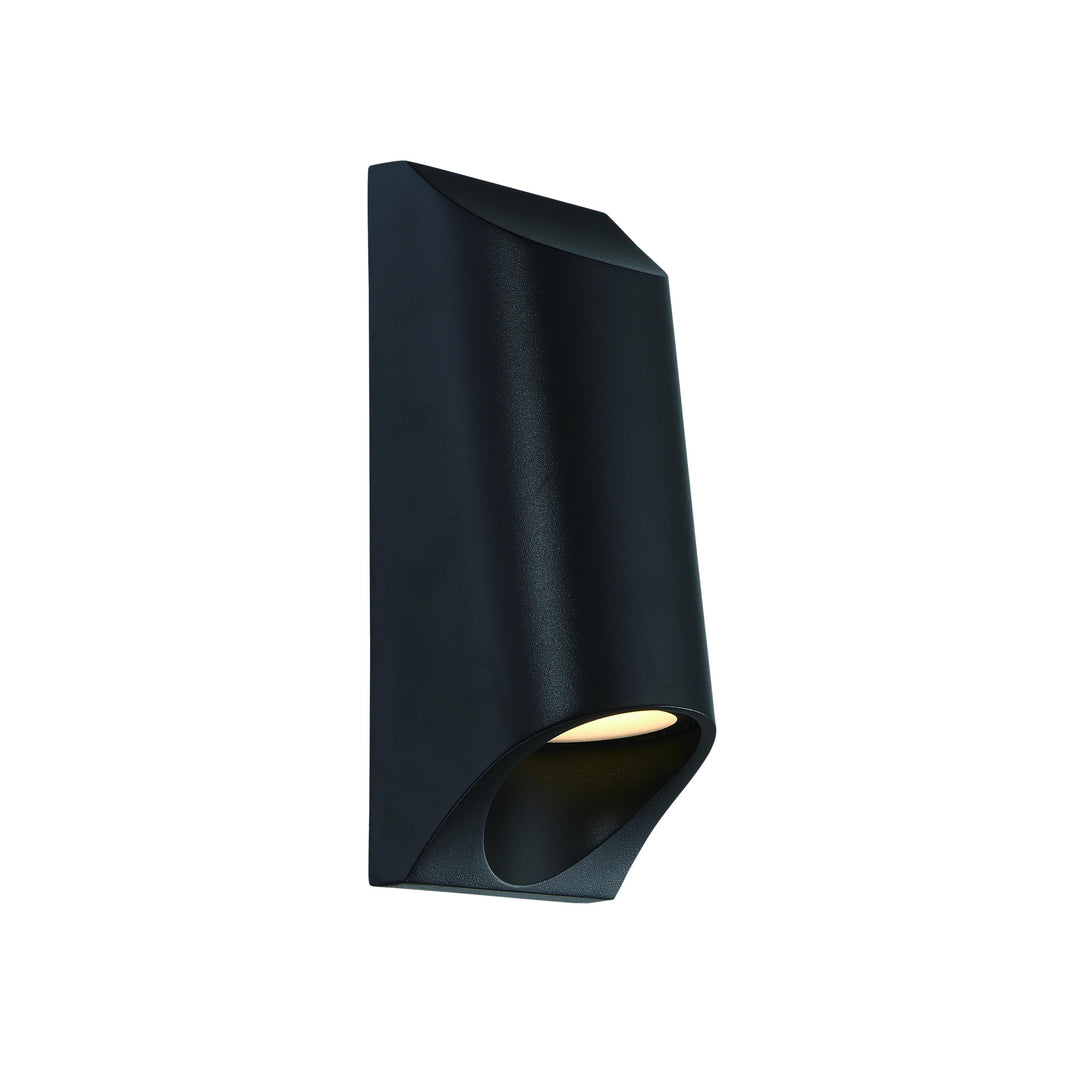 Black finish wall sconce, by Modern Forms, for hallway or living room