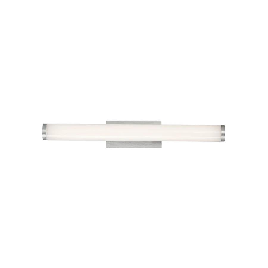 Brushed aluminum finish wall sconce, by Modern Forms, for hallway or living room
